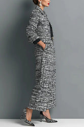 Long-sleeved Single-breasted Short Jacket and Casual Pocket Wide-leg Pants Sets