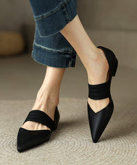 Yellow Cowhide Leather Splicing Walking Sandals