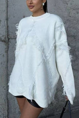 Hollow Tassel Loose Sweater