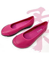 Beautiful Comfortable Flat Shoes For Rose Cowhide Leather