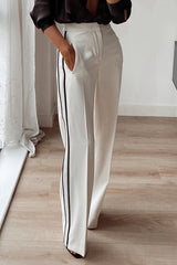 Contrast Striped Straight Pocket Pants
