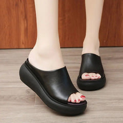 Retro Leather Sandals Slippers Shoes