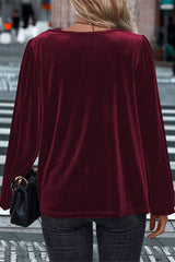 Velvet Long-sleeved Loose Casual Top