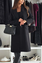 Casual Lapel Long Sleeve Single Breasted Loose Coat