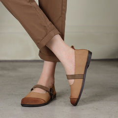 Summer Retro Leather Flat Casual Loafers