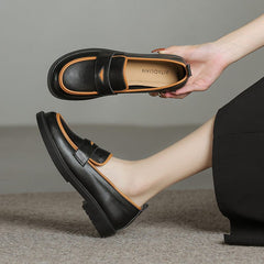 Casual Autumn Leather Flat Loafers