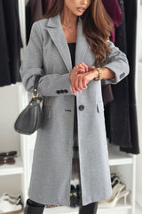 Casual Lapel Long Sleeve Single Breasted Loose Coat