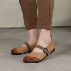 Summer Retro Leather Flat Casual Loafers