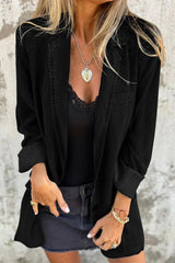 Lapel Casual Loose Long Sleeve Denim Jacket