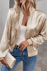 Loose-fitting Long-sleeved Zipper Casual Jacket