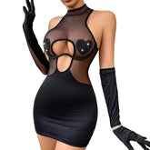 AVELINE 2025 V-neck Sleeveless Round neck Bar Party Tight Dress 3-Piece Set