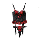 AVELINE Exquisite Contrast Body Shaping Underwear Embroidery Set