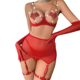 AVELINE Lingerie Saint Valentin Back Night Outfit Love Underwear Without Censorship Porn Erotic Set