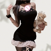 Cute Sweet Slit Temptation Flirtatious Sweet and Spicy Wildcat Elastic Plush Tight Bag Hip Skirt Underwear Female