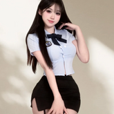 Sweet Lingerie Skirt Slit Well-behaved Police Professional Suit Role-playing Student Tight Uniform Tempting