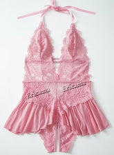 Push Up Hollow Erotic Lingerie Set Lace Transparent Underwear Slim Fit Erotic Bra Set Lace Dress