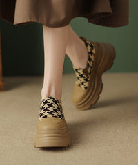 Black Versatile Splicing Platform Loafer Shoes