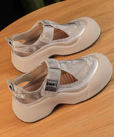New Apricot Hollow Out Breathable Platform Sandals