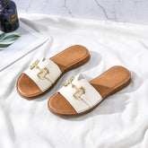 Summer Vintage Handmade Cowhide Leather Slippers