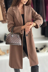 Casual Lapel Long Sleeve Single Breasted Loose Coat