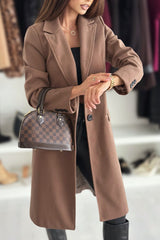 Casual Lapel Long Sleeve Single Breasted Loose Coat