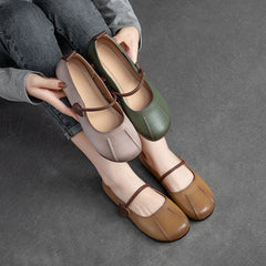 Spring Summer Retro Leather Casual Shoes