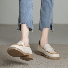Casual Autumn Leather Flat Loafers