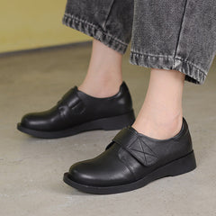 Retro Soft Leather Flat Casual Shoes