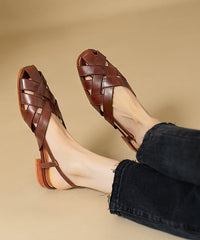 Comfy Yellow Splicing Hollow Out Sandals