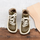 Autumn Leather Thick-Soled Retro Casual Boots