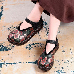 Real Leather Sponge Retro Casual Shoes