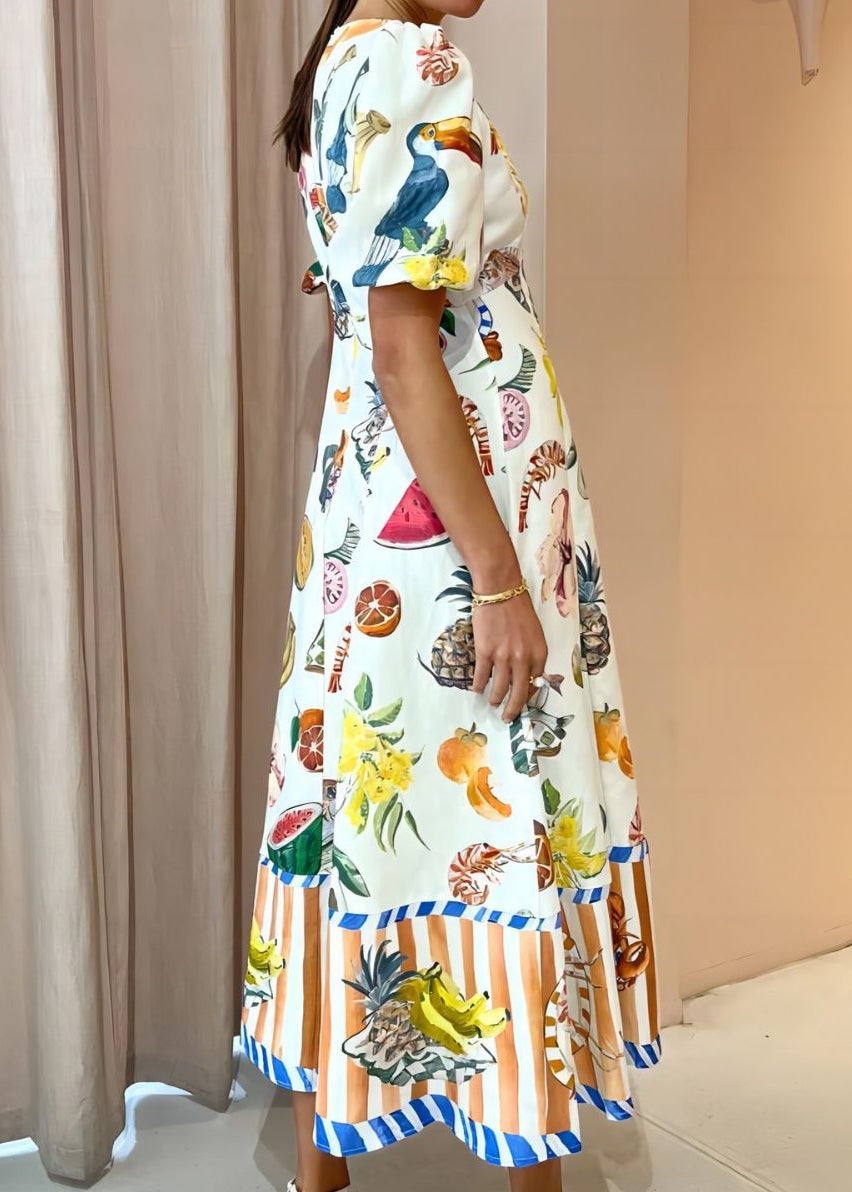 Slim Fit White Flattering Maxi Dresses Summer