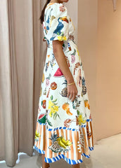 Slim Fit White Flattering Maxi Dresses Summer