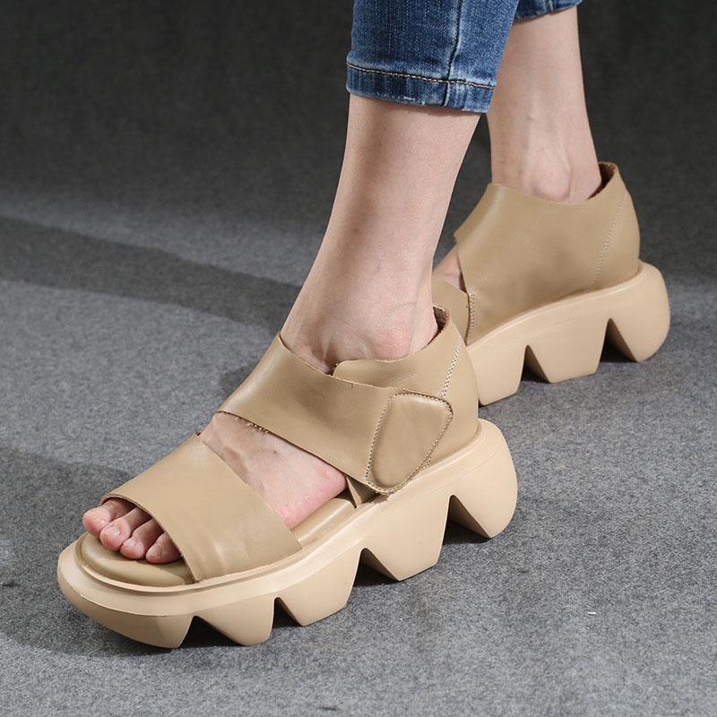 Summer Chocolate Walking Sandals Platform Peep Toe Sandals