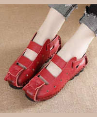Comfortable Yellow Flat Sandals Splicing Hollow Out