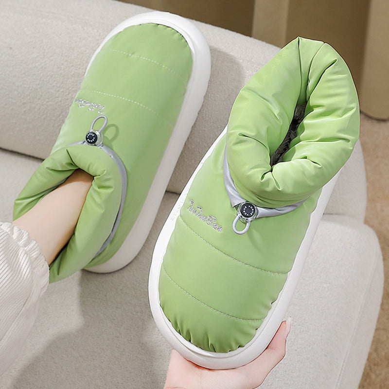 Winter Down Fabric Indoor Waterproof Cotton Shoes