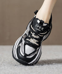 Gold Flat Shoes For Platform Genuine Leather Splicing Cross Strap