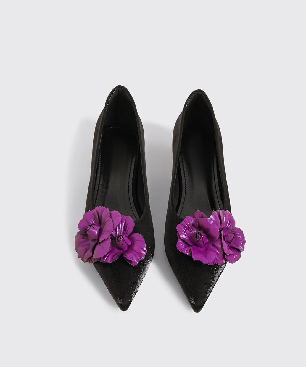 Champagne Faux Leather Floral Splicing Flat Feet Shoes