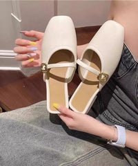 Black Comfortable Splicing Faux Leather Slide Sandals