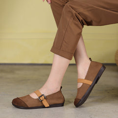 Summer Retro Leather Flat Casual Loafers