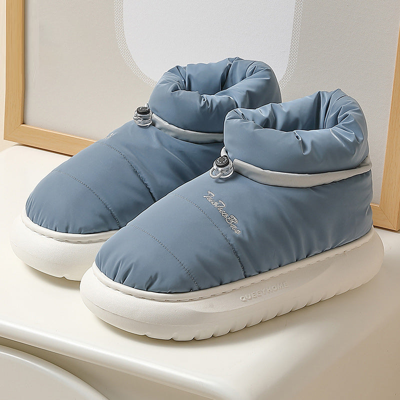 Winter Down Fabric Indoor Waterproof Cotton Shoes