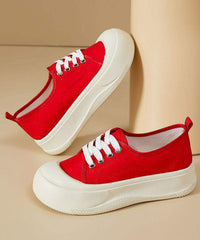 Yellow Cross Strap Splicing Canvas Flat Feet Shoes