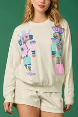 Christmas Soldier Sequined Casual Sweatshirt