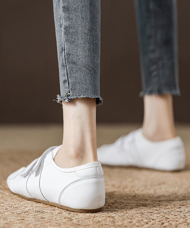 Casual Green Suede Buckle Strap Splicing Flat Shoes For Women