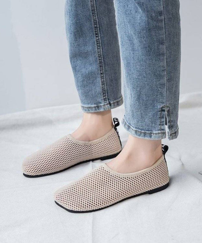 Comfortable Black Flat Shoes Breathable Mesh