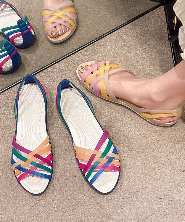 Summer Colorful Navy Jelly Hollow Out Walking Sandals