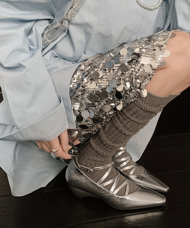 Wedge Heel Shoes Cross Strap Buckle Chocolate Hollow Out