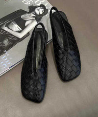 Chic Gold Cowhide Leather Walking Sandals Square Toe