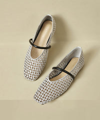 Gold Flat Bottomed Mesh Sandals