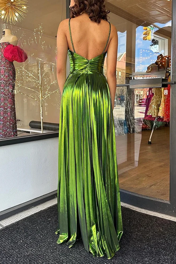 Queen style metal fabric suspender strapless party hollow out elegant pleated long skirt